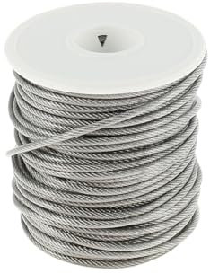 HFGDRH Galvanised Wire Rope, 15/30mm Stainless Steel Cable Railing Kit Heavy Duty Coated Wire Rope Wire Roller Shutter Kit for Outdoor Tent Garden Fence(15M)