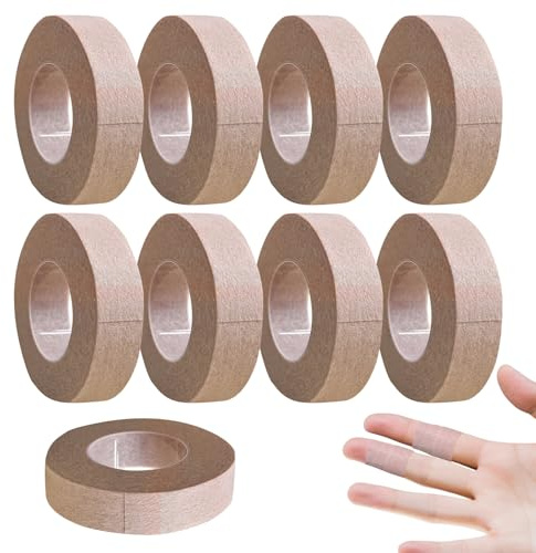 9 Rollen Micropore Tape Selbstklebend, Nose Tape, Flexibles Mikroporen Band, Atmungsaktives Nasenband Klebeband(Hautfarben, 1,25cm x 9,14m)