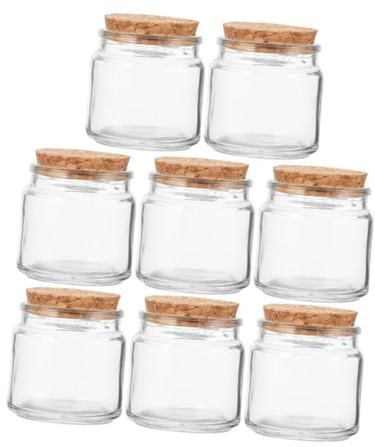 SOIMISS 8piezas Velas De Aromaterapia Frascos De Vidrio Vacíos Recipientes Para Velas Transparentes Candelabros Pequeños De Vidrio Para Hacer