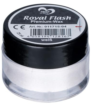 Royal Flash Premium-Wax | 25 ml | Metallischer Micro-Glitzereffekt (weiß)