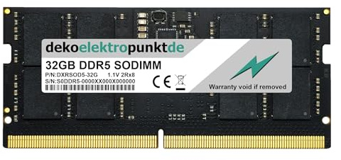 dekoelektropunktde Barrette mémoire RAM 32 Go pour Schenker XMG EVO 14 (AMD) E25fmf DDR5 SO-DIMM PC5
