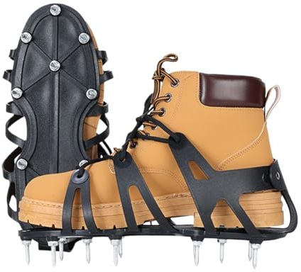 Generico Scarpe Aeratrici, con Cinghie Regolabili e Chiodi per Arieggiatura, Attrezzi da Giardinaggio Comodi per Zolle Camminare Coltivazione Terreno Cortile Fattoria