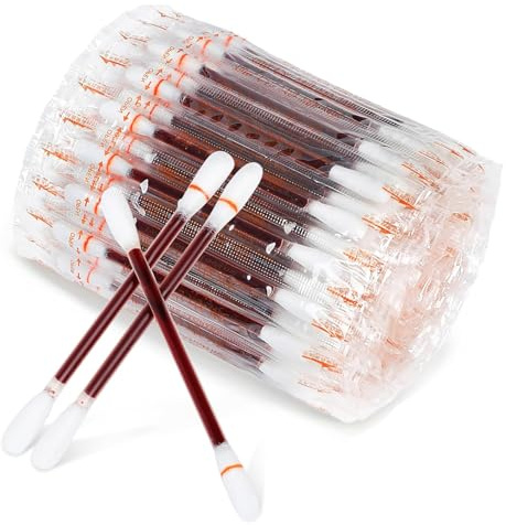 100 Pieces Disposable Iodine Cotton Swabs, Iodine Disinfected Cotton Swab, Individually Packaged Iodine Swabs for Wound Skin Cleansing