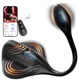 Analvibratoren Prostata Stimulation Männer, Sitzen und Reiten Anal Plug Sex Spielzeug für die Männer mit 9+9 Vibrationsmodi, Doppelmotoren Vibratorensets Analplug für Männer Anal Dildo, App-Steuerung
