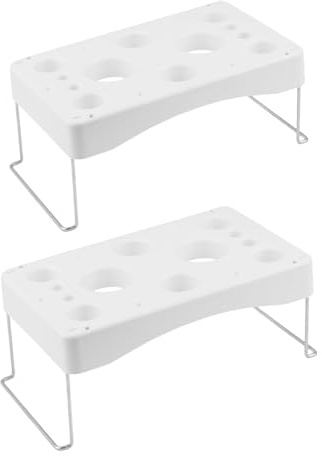 OSOLADY Soporte para manga pastelera de 2 piezas - Soporte para mangas pasteleras de crema, mantequilla y repostería - Organizador de 12 boquillas para hornear, decorar pasteles y glasear - Fácil de