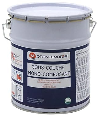 Orangemarine Sous-couche Mono-composante pour Laque Marine – Apprêt Primaire Universel, Gris, Pour Bateaux (Supports Polyester/Bois/Acier/Aluminium), 0,75 L ou 2,5 L (2.5 litres)