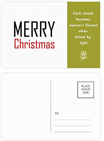 Postkarten-Set für Weihnachten, Festival, Urlaub, Poesie, 20 Stück