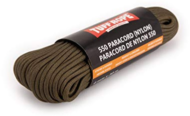 TUFF ROPE® Paracord 550 (Nylon) - 4mm - DAS Starke Seil - Reißfest & Langlebig - 7 Kernfäden - Mehrzweckseil für Outdoor, Haus & Garten in Premium Qualität (Army Green, 30m)