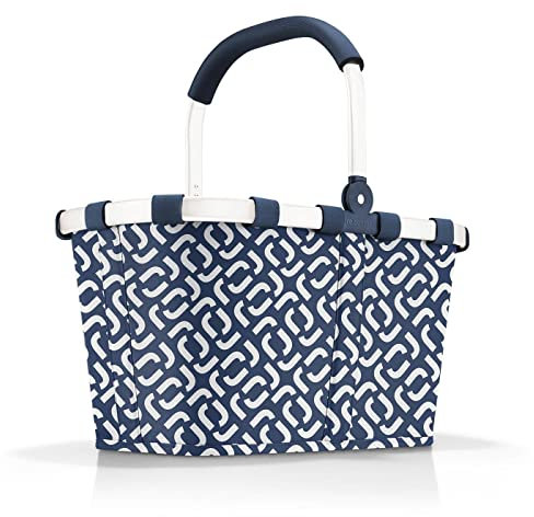 reisenthel carrybag in Signature Navy – Stabiler Einkaufskorb mit viel Stauraum und praktischer Innentasche – Elegantes und wasserabweisendes Design