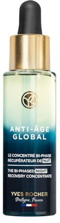 Yves Rocher ANTI-AGE GLOBAL - Regenerierendes 2-Phasen Nachtkonzentrat - Luxuriöse Gesichtspflege mit Knospen-Nektar - Für reife Haut - 30 ml