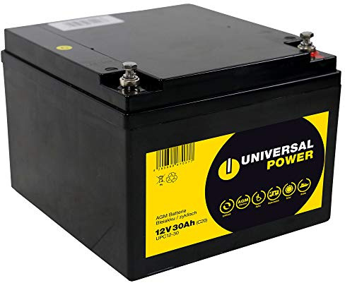 Universal Power AGM UPC12-30 12V 30Ah (C20) AGM Batterie zyklenfest wartungsfrei
