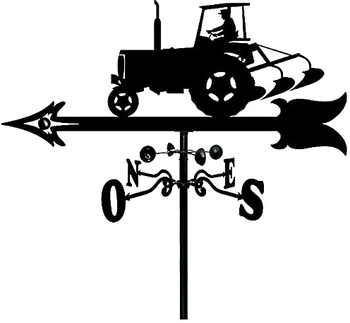 Veleta Tractor De Granja DecoracióN De JardíN Veleta De Metal Indicador De DireccióN Del Viento Veleta De Viento Con Revestimiento Antioxidante Resistente A La CorrosióN