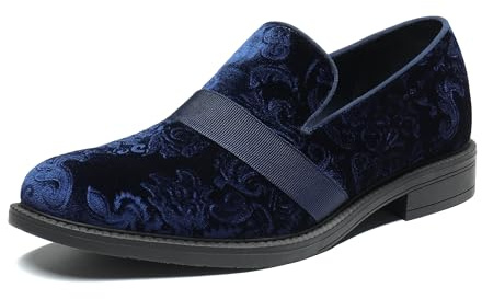Bruno Marc Eleganta Loafer-mockasiner för män, Färg: blå, 42 EU
