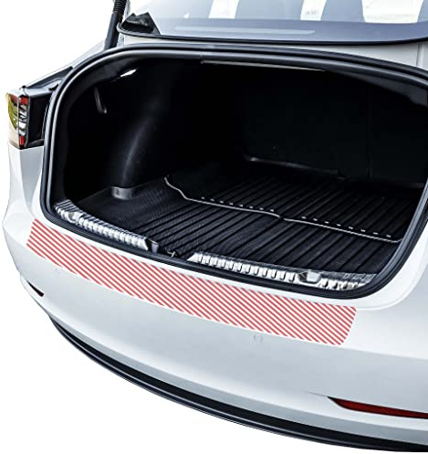 Tesvolution® Protection de seuil de chargement pour Tesla Model 3 2017-2023 – Protection de seuil de chargement – Film de protection de peinture autocollant et transparent brillant comme protection de