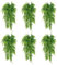 6 Piezas Plantas Artificiales Colgantes, Planta Artificial Colgante de Helecho, Plantas de Escalada Falsas, Plantas Artificiales Decorativas, para Interior y Exterior, Salas de Estar, Balcón (90 CM)
