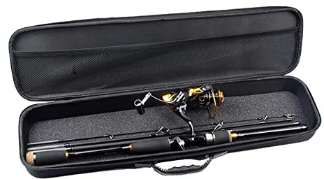 Outdoor-Angeltaschen, 63 cm, Eva, stoßfest, Angelgerät-Tasche, tragbare Rute und Rolle, Tragetasche, Stangen-Aufbewahrungskoffer (D Talla ?nica)