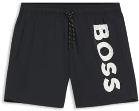 HUGO BOSS Bläckfisk badshorts för män, Svart1, XL