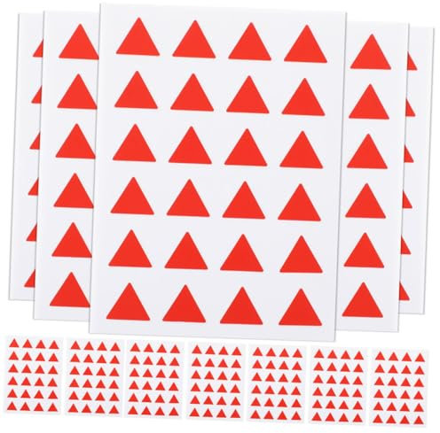 WOFASHPURET 576 Stück Kartenaufkleber dreieckiger buch marker sticky notes tabs einmachetiketten selbstklebend Etikettenkennzeichnungsaufkleber Klassifizierungsaufkleber rot