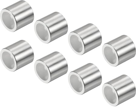 YOKIVE 16 Pcs Inline Axle Bearing Spacers, Skates Speed Spacer, Great for 8mm Axle Roller (Silver, 11 x 8.1 x 10.3mm)