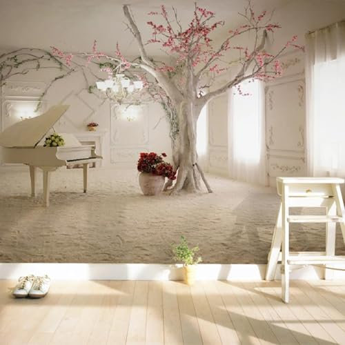 MIXUEXUNLU Papier peint photo branches de piano d'art moderne, papier peint mural 3d pour salle à manger, salon, arrière-plan de canapé