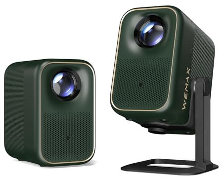 WEMAX Proiettore 4K Smart con Certificazione Netflix & Google TV | Supporto 4K & 1080P Nativo | 320 ISO Lumen, Dolby Audio, HDR10 | WiFi/Bluetooth | Piedistallo Incluso | Home Cinema
