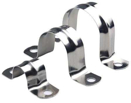 Lot de 5 colliers de serrage carrés en U 5/10 pièces en acier inoxydable 304 épais pour tube de type U - Collier de serrage pour tuyau d'eau - Support de selle de cheval (75 mm 5 pièces)