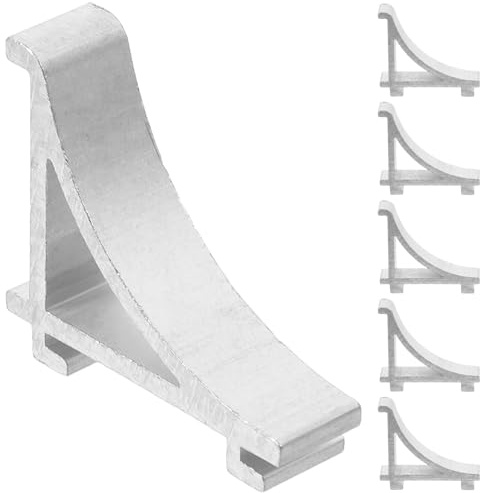 Hemobllo Refrigerator Shelf Clips and Refrigerators Easy Installation 6pcs Silver Aluminium Alloy Replacement Support Clips Exceptional Loadbearing Capacity Metal Shelving