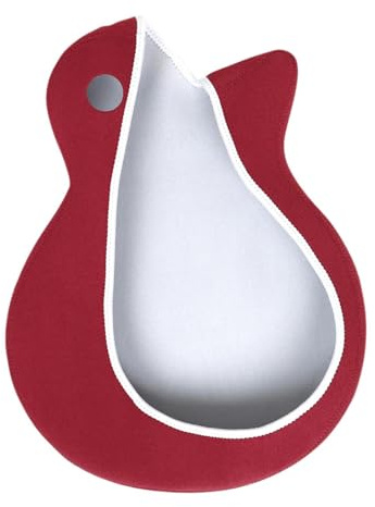 Fenteer E-Gitarren-Abdeckung, Gitarrentasche, kratzfeste Gitarrentasche, staubdichter Gitarrenkoffer für Bass, Akustikgitarren-Zubehör, Rot