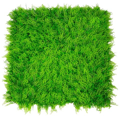 World PLANTIL Seto Decorativo, Jardín Vertical/Planta Artificial para decoración de Pared en Interior, Terraza, Jardín o Balcon o Cualquier Espacio | 100 x100 cm (1m2) (Helecho MAX)