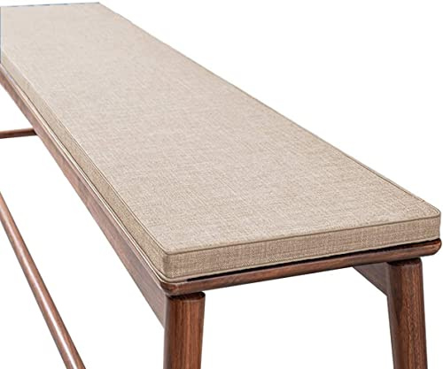 Sitzkissen für Gartenbank oder Schaukel, wasserabweisend, 5 cm dick, Schaumstoff, 220 x 40 cm, Beige