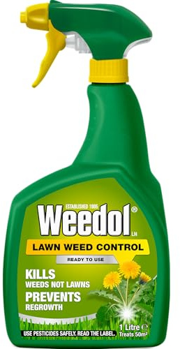 Weedol Lawn Weed Control Non Clopyralid Ready-to-Use 1L - Effective Weed Killer for Lawns Dandelions and Broadleaf Weeds Easy Application, Ideal for a Clean, Green Lawn