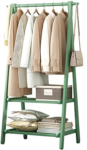 Holzgarderobe mit faltbarer S-Struktur für Wohnung, Schlafzimmer, Flur (erhältlich in 66 cm/86 cm/116 cm)
