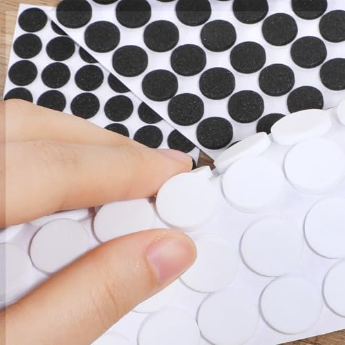 Felt Furniture Pads 240 Pcs Super Sticky Felt Pads for Furniture Feet Self-Adhesive Pad Feet Floor Protector for Chair Leg Anti Scratch Floor Protectors Black White