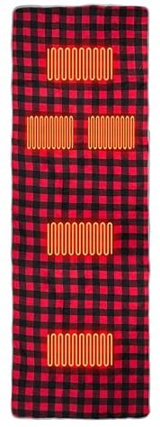 Asiento calefactado para sacos de dormir, 3 niveles de temperatura ajustables manta de calefacción con 5 zonas de calefacción, calentador eléctrico para sacos de dormir, clima frío sofá oficina casa