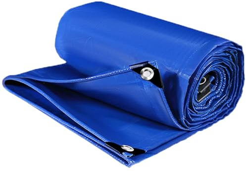 PVC Tarp Waterproof 16.5mil, Tarps Heavy Duty Waterproof, 500g/m² Tarpaulin for Covering Henhouse Porch Canopy Plant Camping(2.9x2.9m/9.5x9.5ft)