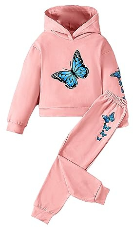 Flickdräkt svart långärmad och tryckt jacka för småbarn från 1 till 8 år flicka jumpsuit, rosa, 4-5 ans