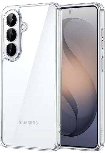 JETech Coque pour Samsung Galaxy S26, Transparent | Protection Caméra, Anti-Jaunissement, Dos PC Rigide Résistant aux Rayures, Étui Housse Bumper en TPU Transparent Durable