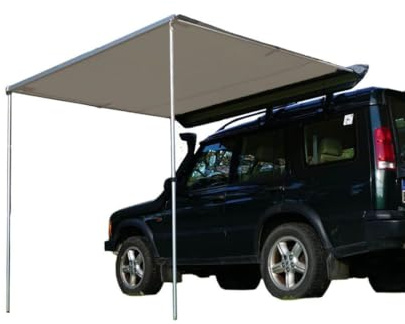 Prime Tech Fahrzeug-Markise 200x200x210 cm grau, auch für Dachzelte – Diverse Modelle
