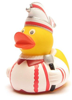 Duckshop I Badeente Karnevalsprinz I Quietscheente - inkl. Quietscheentchen-Schlüsselanhänger im Set I Geschenk für Jecken