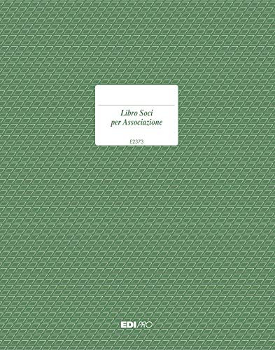 Edipro E2373 - Libro Soci para asociaciones, 47 páginas numeradas F.To 31 x 24.5