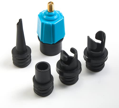 tEEZErshop Sup Adapter für Kompressor|Sup Ventil Adapter für Stand Up Paddle Board|Elektrische SUP Pumpe Adapter| Aufblasbarer Adapter mit 4 Gasdüse