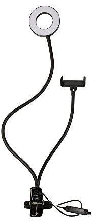 Silvergear Selfie Ringlicht mit Handyhalterung und Befestigungsklammer, LED, Dimmbar, 3 Farben, 10 Helligkeitsstufen, Smartphone Stativ für Reels TikTok, YouTube, Vlog, Tutorials und Live-Streaming