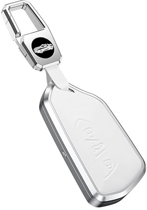 ontto Autoschlüssel Hülle Cover Passt für VW ID.3 ID.4 Golf 8 Seat Leon MK 4 Tarraco Ateca Skoda Octavia 2020-2021 Zubehör Metall Leder Schlüsselhülle Schlüsselanhänger Schlüssel Schutz Etui-Wei?