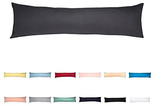 livessa Seitenschläferkissen mit Bezug 40 x 145 cm -Schwangerschaftskissen/Pregnancy Pillow/Stillkissen mit Kissenbezug aus%100 Baumwolle, Verdeckter Reißverschluss an der Langen Seite