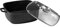 Pradel Excellence - Faitout Premium Carré 28 cm - 5,8L - Fonte d'Aluminium Noir - Revêtement Façon Pierre Anti-Adhérent - Couvercle Verre Goutte à Goutte - Poignées Silicone - Tous Feux