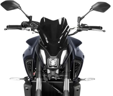 Motorrad Windschutz Windabweiser für MT-07 FZ-07 MT07 FZ07 2021-2023 | Frontscheibe Windschild Abenteuer Sport Wind Bildschirm Verkleidung Deflektor Schutz (Schwarz)