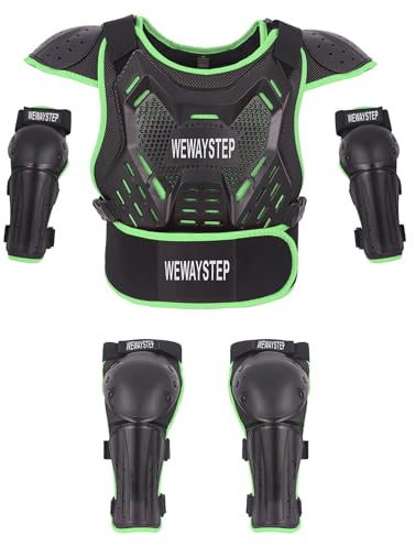 Kids Dirt Bike Gear Motorcycle Armor, Kids Chest Protector Motocross Motorcycle Protective Gear Body Armor Vest Knee Pads Elbow Pads Kids Gear Armor Suit for Cycling Off-Road Riding