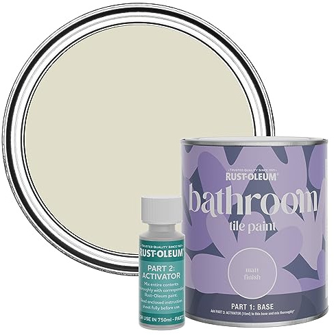 Rust-Oleum Beige Water-Resistant Bathroom Tile Paint in Matt Finish - RELAXED OATS 750ML
