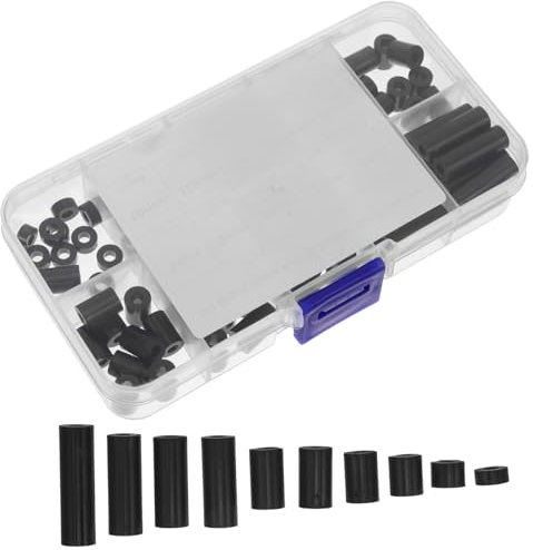 ULTECHNOVO 100piezas Nylon Spacers Para Eléctricas Aislantes Redondos Para Enchufes y Puertas Herramienta Ligera y Resistente Corrosión