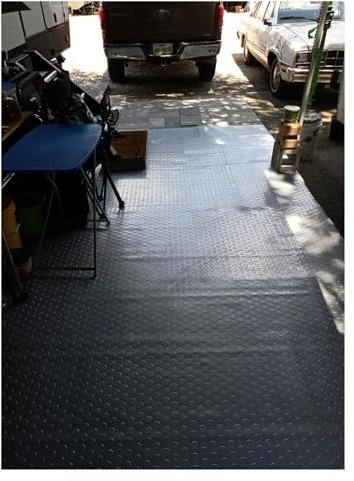 Garage Gummimatte Werkstattboden Große Gummi-Außenmatte für Terrasse Balkon wasserdicht, Heim-Fitnessstudio Garage Läufer Boden-Gummimatten – Gummi-Bodenbelag in Rollen für Schutz unter dem Auto, als